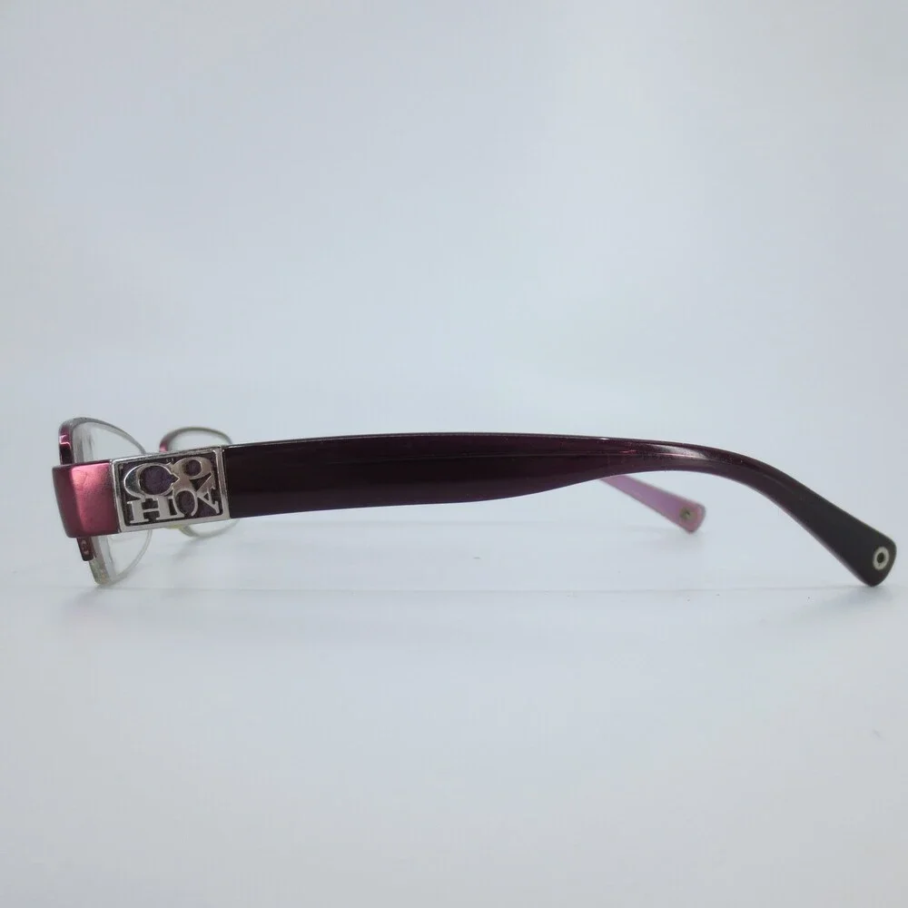 Coach HC 5016Q Sherri Eyeglasses Satin Purple Rectangular Frames 51-18-135 9070 - Picture 3 of 8